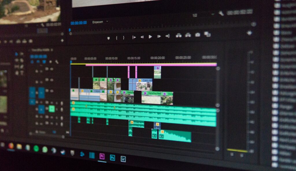 Video editing in Adobe Premiere Pro