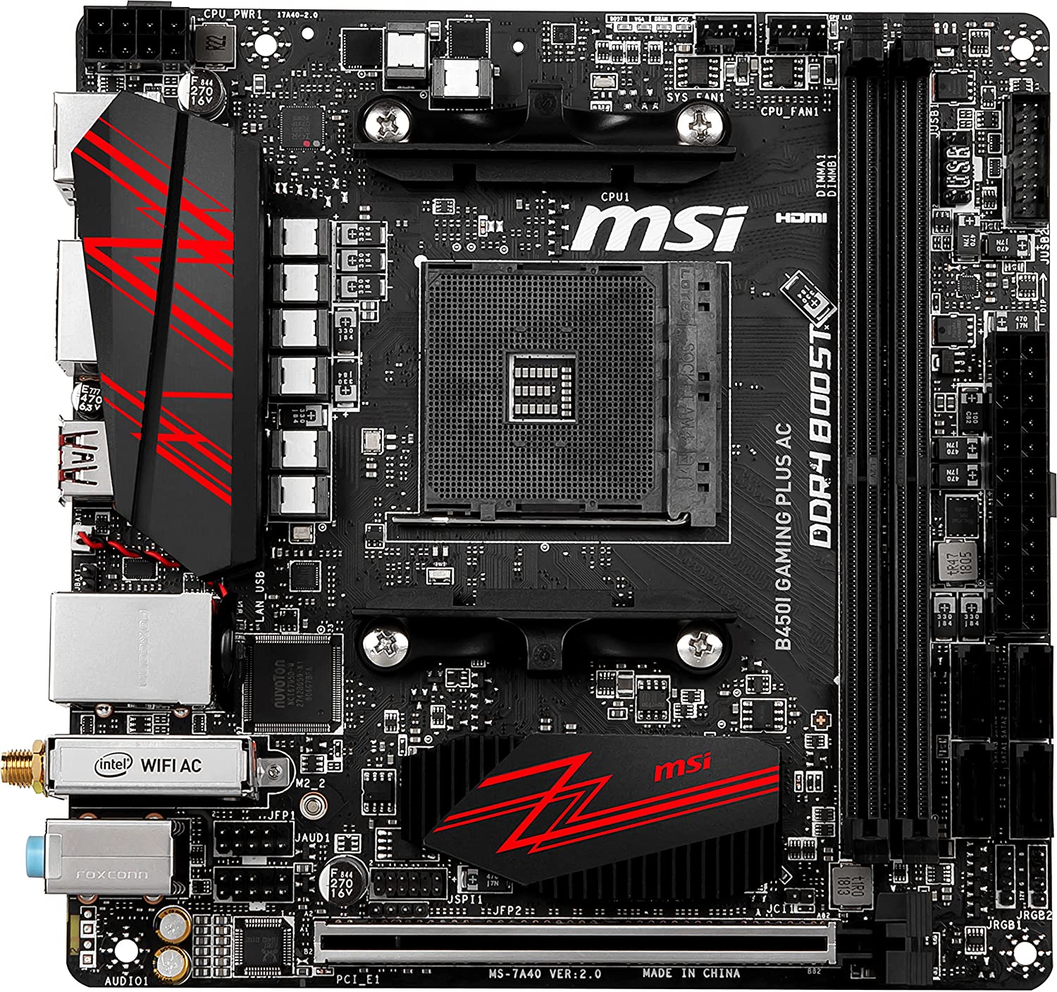 MSI B450I GAMING Plus AC Mini ITX motherboard