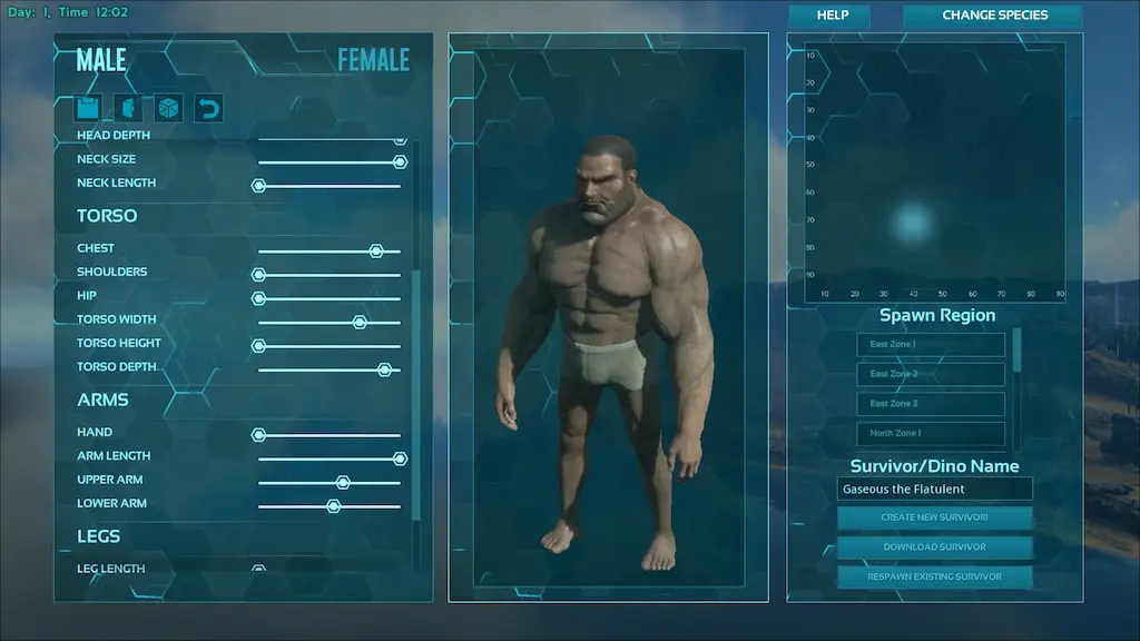 ark survival evolved character creation