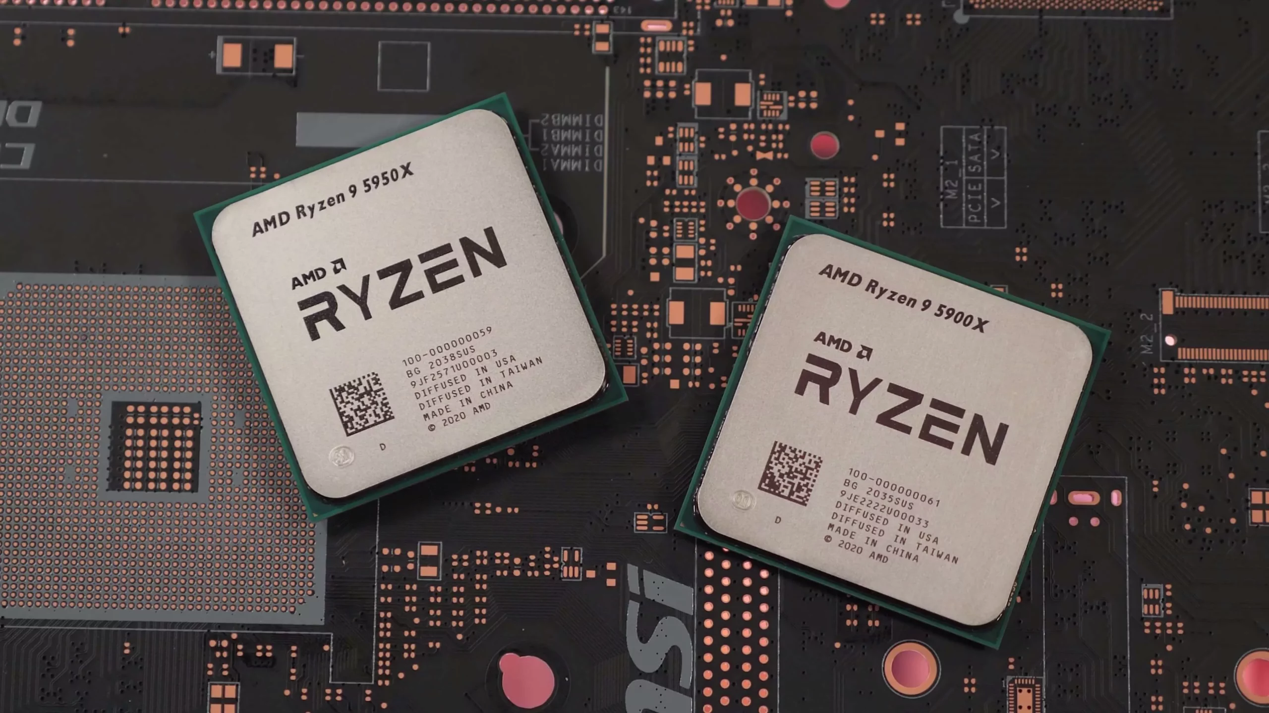 amd ryzen 9 5950x and 5900x