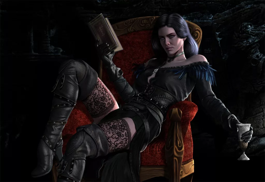 yennefer witcher 3 on chair