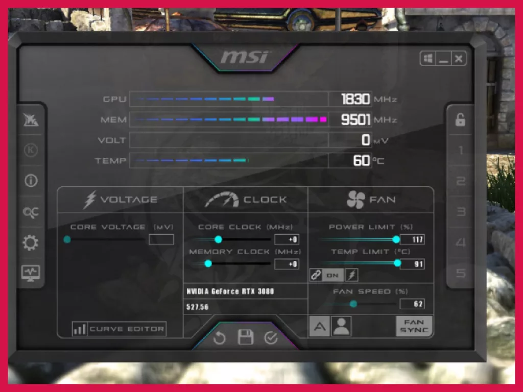 overclocking gpu with afterburner