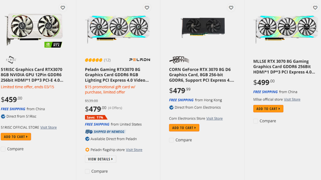 fake graphics cards