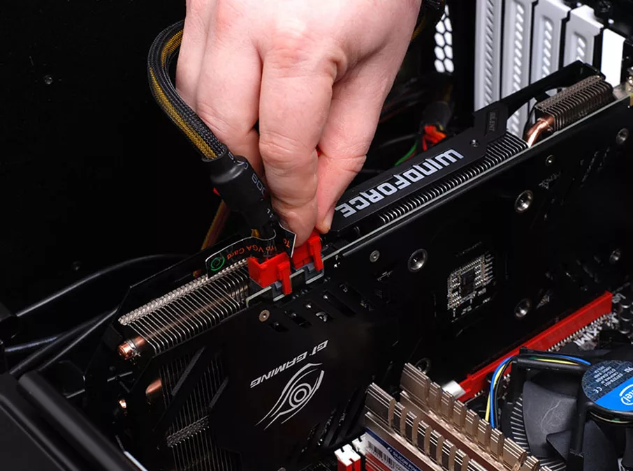 installing graphics card power cable